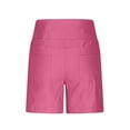 thumbnail image 4 of Womens Bermuda Long Shorts High Waist Stretch Knee Length Shorts Summer Walking Athletic Straight Pants Hot Pink, XL, 4 of 7