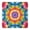 Colorful Tie Dye-1, variant on Colorful Tie Dye Mandala Pattern Square Fitted Tablecloth with Elastic Edge,Square Table Cover,Washable Elastic Table Cover for Home Kitchen Party Decor 34"x34"