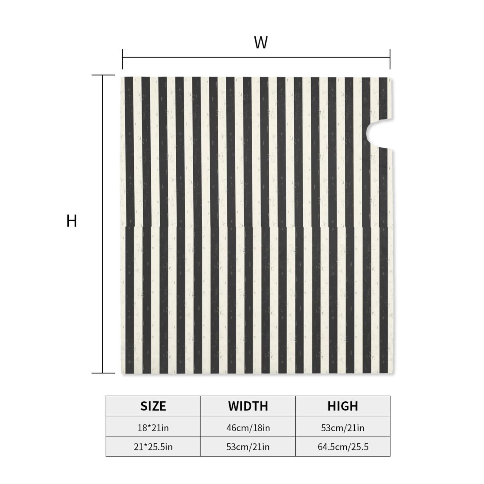 Gukieu Black And White Thick Stripes Print Magnetic Mailbox Cover, Sun-proof and Waterproof Home Yard Mailbox Cover-21x18 in