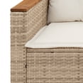 thumbnail image 5 of vidaXL 3 Piece Garden Sofa Set with Cushions Beige Poly Rattan, 5 of 5