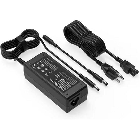 xixishop 65W 45W Laptop Charger Replacement for Dell Inspiron 15 3000 5000 7000,Latitude, Vostro,XPS Series - 19.5V 3.34A Round Tip Power Adapter AC Cord - 8.8ft Total Length(7.4mm and 4.5mm)