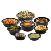 MicroRaves Incredi-Bowl Base 24 oz, 8.5 Diameter x 1.51h, Black, 150/Carton