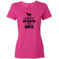 thumbnail image 3 of Inktastic Easily Distracted by Goats Women's T-Shirt, 3 of 5