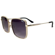 Quay Australia Real One Oversized Sunglasses Gold Smoke