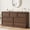 Walnut, variant on Wide Modern Natural Oak Drawer Dresser, Wooden Chest of Drawers with Anti‑Tipping Design, Large Storage Organizer Nightstand for Bedroom Living Room Nursery Entryway Home Office