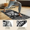 thumbnail image 4 of Black Gothic Skull Butterfly Pattern Hot Yoga Mat Towel Non Slip for Hot Yoga - Quick-Drying Yoga Mat Cover with 4 Corner Pockets with Travel Bag - Hot Yoga Towel Non Slip 70"x26", 4 of 6