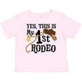 thumbnail image 3 of Inktastic Yes, This is My 1st Rodeo Cowboy Hat with Pink Band, Lasso Girls Baby T-Shirt, 3 of 5