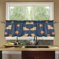 thumbnail image 4 of Yayeee Kitchen Curtains Tier Set of 2 Light Filtering 57"x24" Over Sink Window Panels, Blue Capybaras, 4 of 7