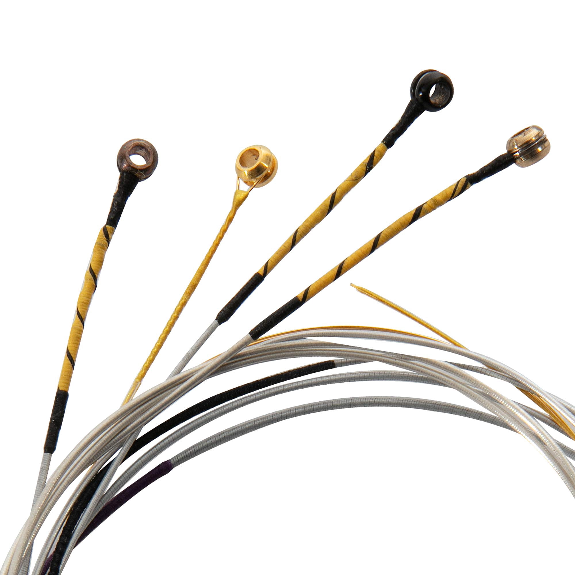 MI&VI SOLOIST’S Violin Strings — 4/4 Scale Full Set (G-D-A-E) with Golden E-String | Synthetic Core | Ball-End | Medium Gauge Tension - By MIVI Music