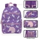 thumbnail image 2 of Trail maker Mochilas escolares para niños de 17 pulgadas, felpa para niñas con bolsillos laterales, correas acolchadas (felpa unicornio amor), 2 of 5