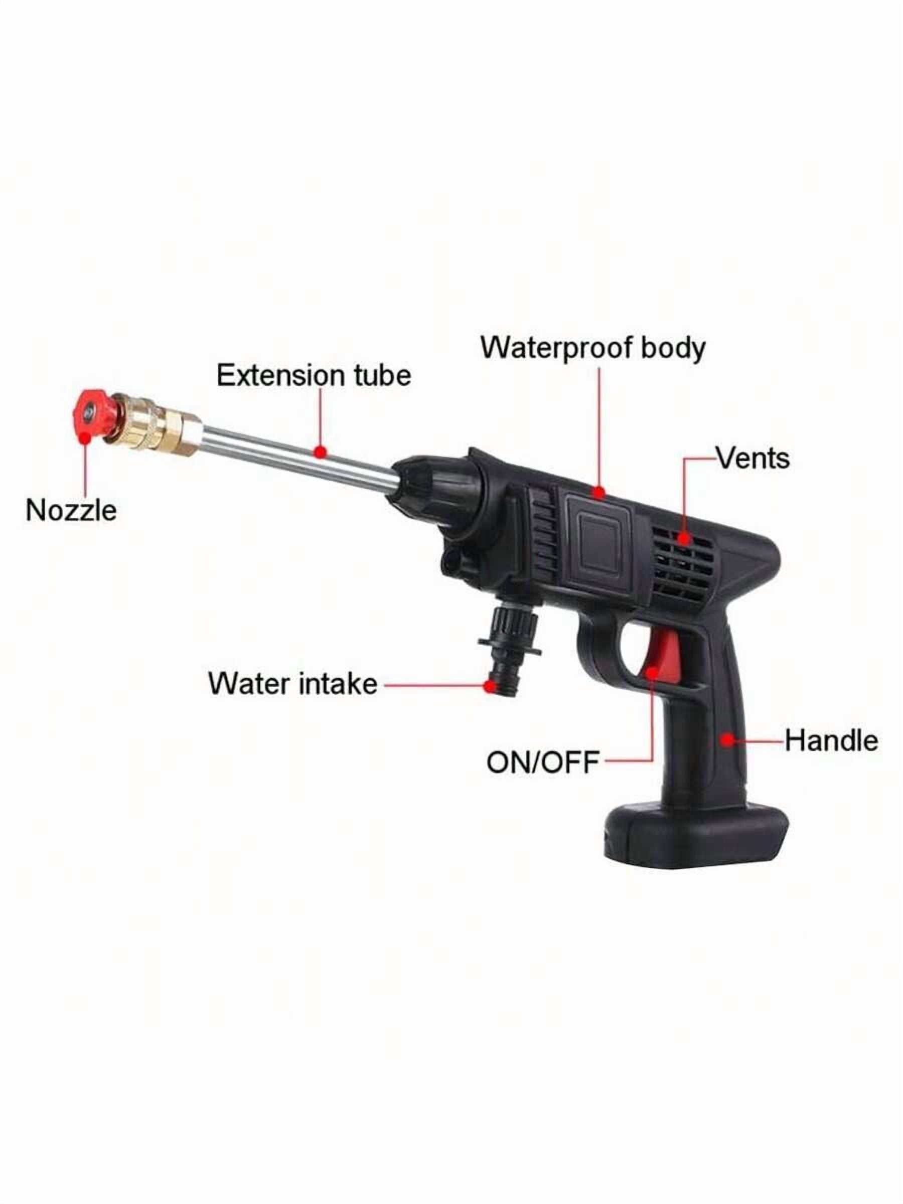 [Rechargeable Electric Cleaning Tool] Cordless High-Pressure Car Washer Gun- Portable Rechargeable Electric Cleaning Tool With 435PSI Water Gun, Foam Cannon