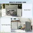 thumbnail image 4 of Outsunny 7.6 x 3.4ft Garbage Bin Shed with Lockable Doors, Lid, Silver Grey, 4 of 10