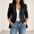 thumbnail image 5 of IUYRTFE Women's Collarless Open Front Blazer Long Sleeve Casual Workwear Jacket Solid Color, 5 of 9