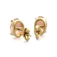 thumbnail image 2 of SuperJeweler 3/4 Carat Oval Shape Morganite Stud Earrings In 14K Yellow Gold Over Sterling Silver For Women, 2 of 5