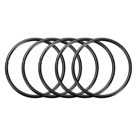 Uxcell 5 Pcs Dream Catcher Rings,Metal Crafts Hoops Floral Hoop 2.4 Inch Macrame Hoops Rings for DIY Crafts Wreath Making Supplies Plant Hangers, Black