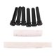 thumbnail image 3 of 6 String Acoustic Guitar Bone Bridge Saddle and Nut and 6pcs Ebony Guitar Bridge Pins White+Black, 3 of 5