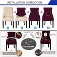 thumbnail image 3 of AIGIA Stretch Chair Covers for Dining Room Removable Washable Chair Covers Dining Chair Slipcovers Seat Protector(4/6 Pcs), 3 of 7
