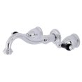thumbnail image 1 of Kingston Brass Ks3121Pkl Duchess - Grifo De Baño Para Montaje En Pared, Dos Manijas, Cromo Pulido, 1 of 1