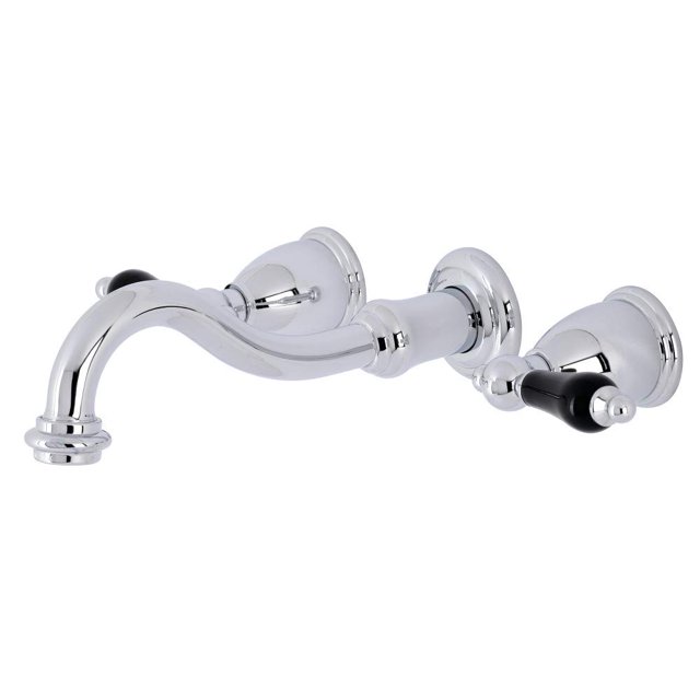Kingston Brass Ks3121Pkl Duchess - Grifo De Baño Para Montaje En Pared, Dos Manijas, Cromo Pulido