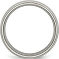 thumbnail image 2 of Titanium Polished 6mm Ridged Edge Band (Size 12.5) Made In China tb23-12.5, 2 of 5