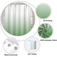 thumbnail image 5 of Ombre Gradient Fabric Shower Curtain for Bathroom White Bright Green Modern Minimalist Shower Curtain 36 x 72 Inch Polyester Waterproof Unique Tub Curtain Decorative with 6 Hooks, 5 of 6