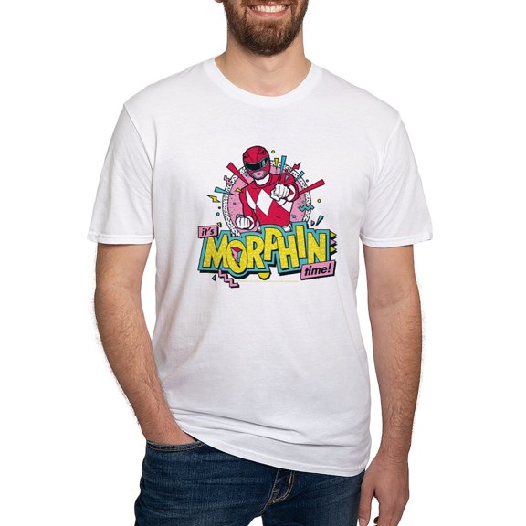 CafePress - Power Rangers Morphin Time Men's Classic T Shirt - Fitted T-Shirt, Vintage Fit Soft Cotton Tee