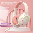 thumbnail image 1 of SUSUchens 1 Juego de Auriculares Inalámbricos para Juegos Sonido Envolvente No Requiere Controlador Unidad de Altavoz de 40 mm con Micrófono Desmontable Plegable Disfruta de la Música Color, 1 of 8