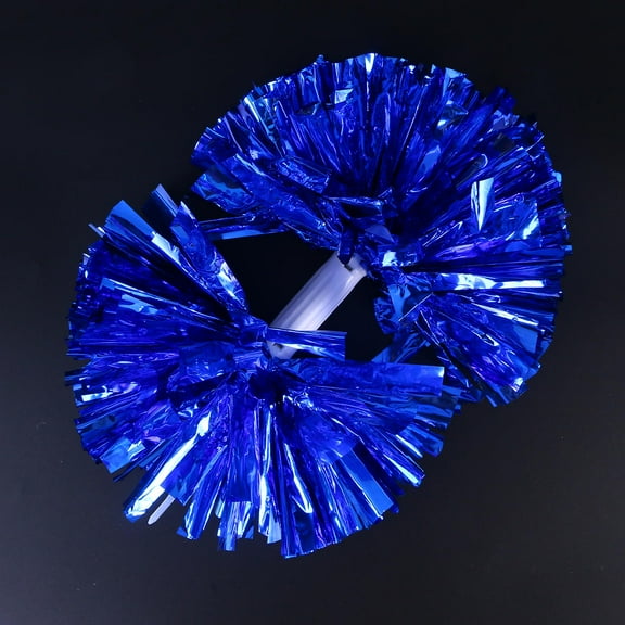 FELTECHELECTR 1Pack Team Cheering Pom Poms Reusable Plastic Blue for Youth Sport Team Accessories 30x35in