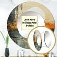 thumbnail image 3 of Designart "Contemporary Seaside Enigmatic Dawn I" Beach Round Mirror Wall Decor Coastal - Large Grey Round Office Mirror - Round Mirror - 29" x 29", 3 of 6