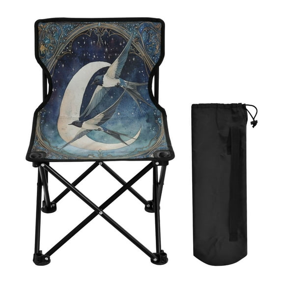 BZSMCE Camping Chairs Modern Night's Serenade Pattern Folding chair