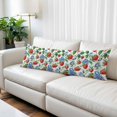 thumbnail image 2 of Strawberry Body Pillow Covers 20"x54", Summer Botanical Blue Spring Floral Soft Brushed Microfiber Breathable Throw Pillow Covers, Decorative Pillowcase with Zipper for Couch Sofa Bedroom Living Room, 2 of 9