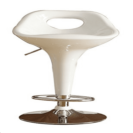 Homelegance 1147WHT Hydraulic Swivel Barstool, White, Set of 2