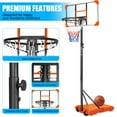 thumbnail image 3 of Segmart Pool Basketball Hoop,3.1ft-4.7ft Swimming Pool Basketball Hoop Height Adjustable,Pool Hoops Basketball With 36" Backboard,Blue, 3 of 7