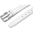 thumbnail image 4 of Men's Genuine Leather Dress Belt with Classic Fashion Design for Work Business and Casual (esWhite, 42), 4 of 6