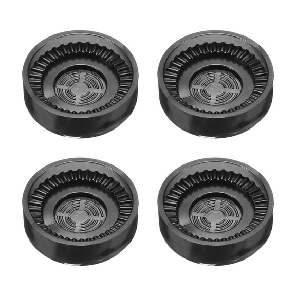 Uxcell 4pcs Round Rubber Furniture Caster Cups, Grey (Fit for 0.8 - 1.6 Inch)