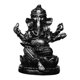 thumbnail image 2 of Estatua del Señor Ganesha Escultura religiosa de Buda Artesanía Arte Artesanía Decoración del hogar Negro 47 x 42 x 6 cm, 2 of 9