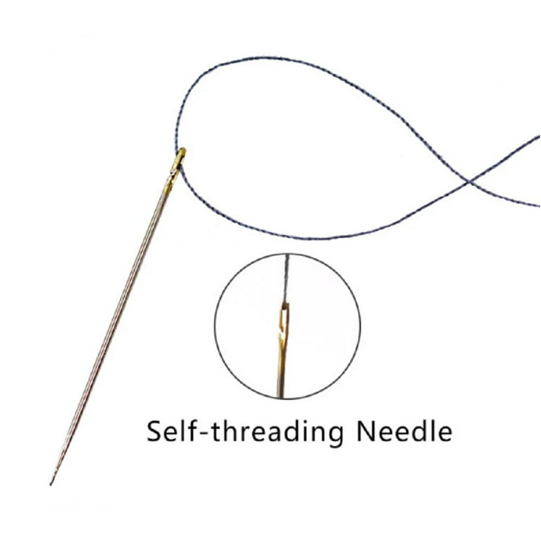 Self Threading Sewing Needles, with Magnet, can be Attached to The  Refrigerator Door, Easy Side Threading Stainless Steel Stitching Pins in 3  Sizes, for DIY, Sewing and Mending, Embroidery