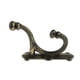 thumbnail image 2 of Colgador de ropa doble industrial clásico de hierro Bronce Gloria Gancho del organizador de almacenamiento, 2 of 7