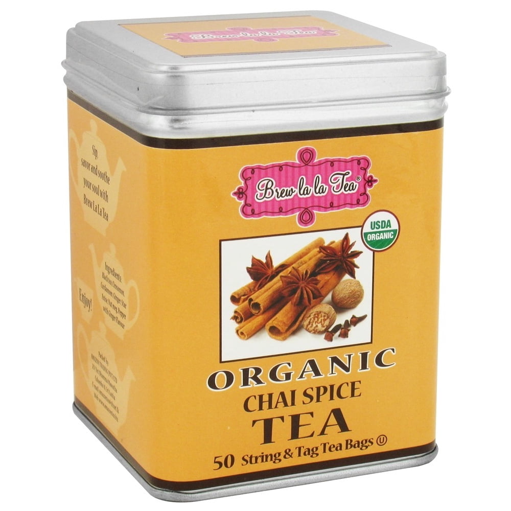 Brew La La Organic Tea Chai Spice 50 Tea Bags