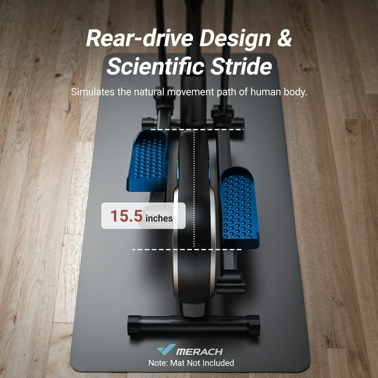 エクササイズグッズ Life Adaptability V Training Methods MERACH Smart Elliptical Machines, 16 Resistance Levels