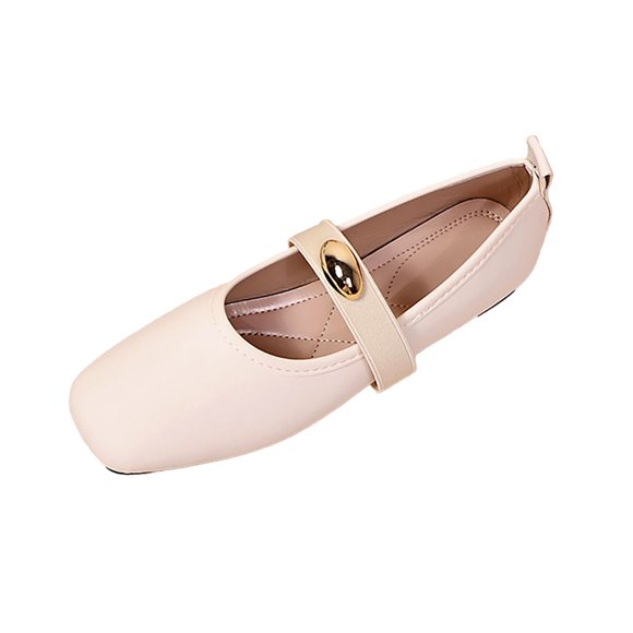 White Flats For Women Casual Shoes Low Cut Closed Toe Elastic Band Casual Flat Shoes For Loafers Slip On Shoes Comfortable Everyday Shoes Size 38