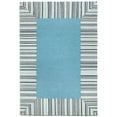 thumbnail image 3 of Liora Manne Ravella Pinstripe Border Blue Area Rug, 3 of 4