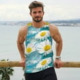 thumbnail image 6 of KLL Daisy Flowers Print Men's Muscle Gym Workout Stringer Tank Tops Bodybuilding Fitness T-Shirts Tank Tops Men-X-Large, 6 of 7