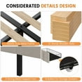 thumbnail image 4 of Bed Frame with Upholstered Headboard, Upholstered Platform Bed Frame with 2 Storage Drawers, Mattress Foundation with Solid Wooden Slats Support, No Box Spring Needed, King/Queen Size, 4 of 9