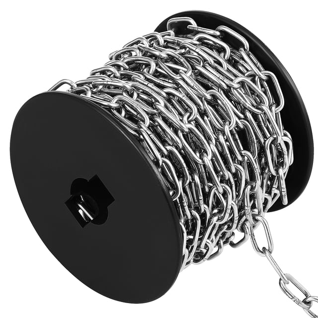 1 Roll Stainless Steel Chain Metal Chain Link Chain Small Light Duty Chain Utility Chain For Home Outdoor Camping Hanging