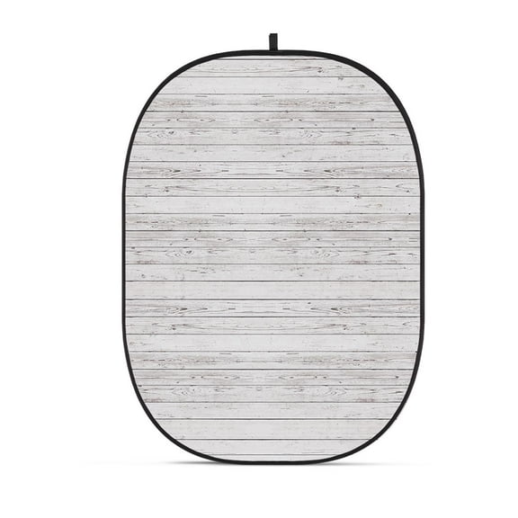 Glow CBA-WW0007 5x6.5' Fabric Collapsible Backdrop, Wooden Wall