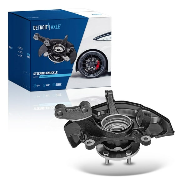Detroit Axle - AWD Front Right Steering Knuckle & Wheel Hub Bearing Replacement for 2004 2005 2006 2007 2008 2009 2010 Toyota Sienna