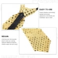 thumbnail image 6 of GAXIRE Golden Polyester Sequin Necktie for Men Office Work 1Pack, 6 of 8