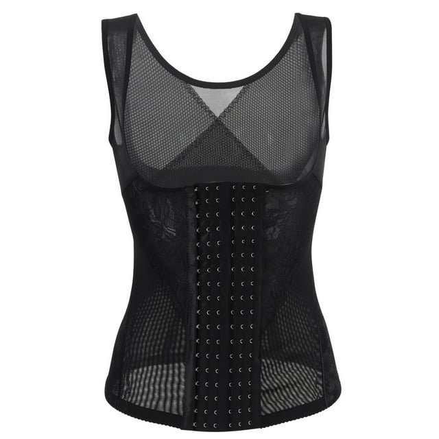 Chaleco adelgazante para mujer, corsé para recuperación posparto, cintura y cuerpo, color negro, talla L