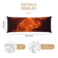 thumbnail image 3 of Balery Fiery Orange Flames Energy Funda Protectora para Almohada Corporal de Algodón Hipoalergénico con Cierre(55 x 21 pulgadas), Almohadas No Incluidas, 3 of 7